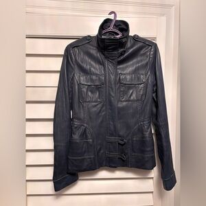 Danier Leather Blue Leather Jacket